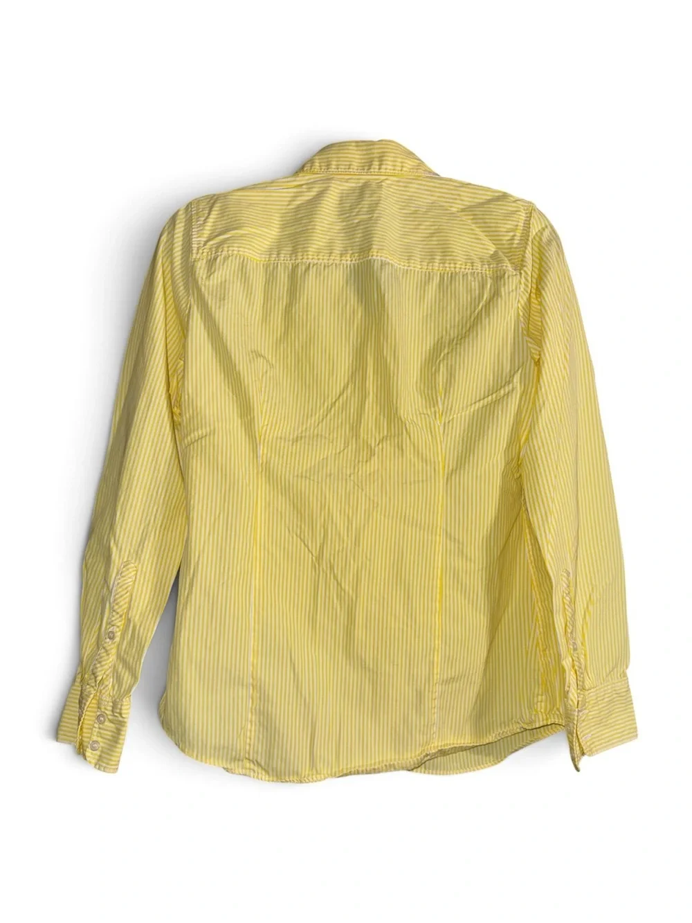 J. Crew S Yellow Vintage Y2K Haberdashery Yellow Striped Button-Down Shirt